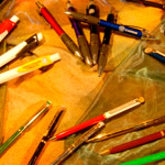 Metal, plastic and semi-plastic pens